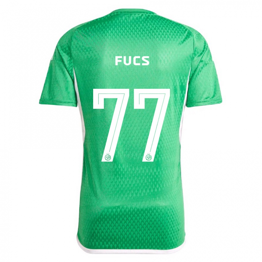 Heren Roee Fucs #77 Wit Blauw Thuisshirt Thuistenue 2023/24 T-Shirt
