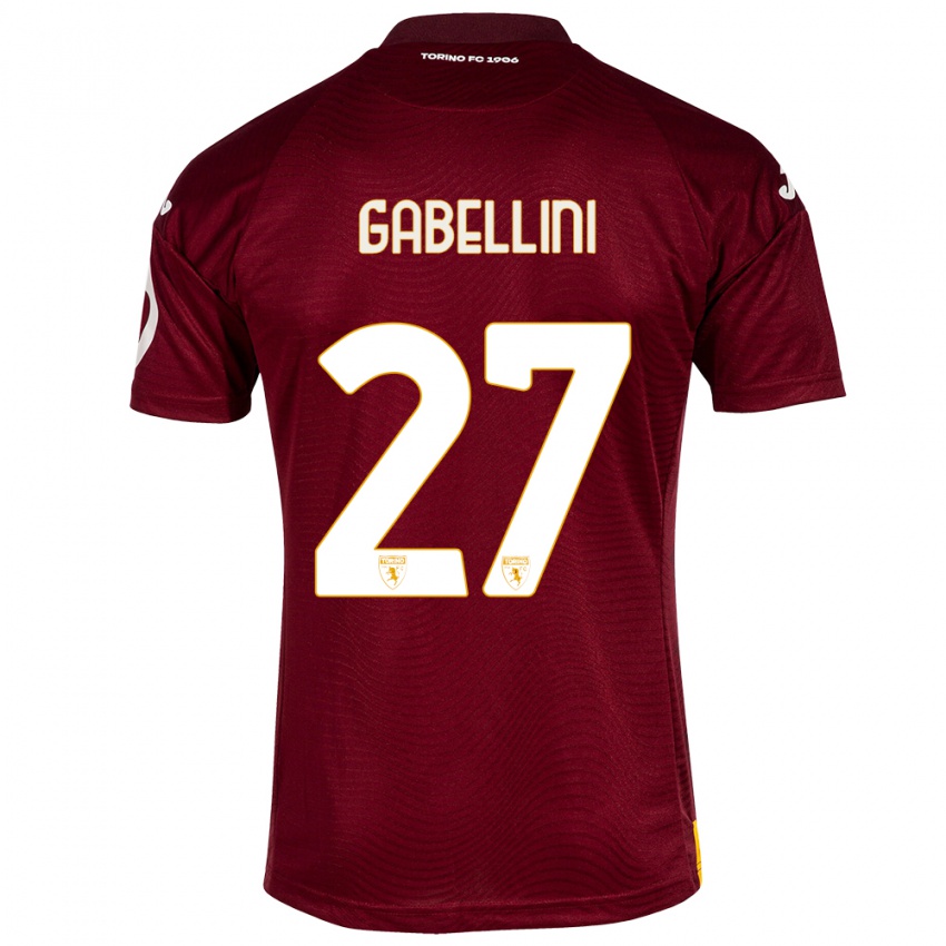 Heren Tommaso Gabellini #27 Donkerrood Thuisshirt Thuistenue 2023/24 T-Shirt