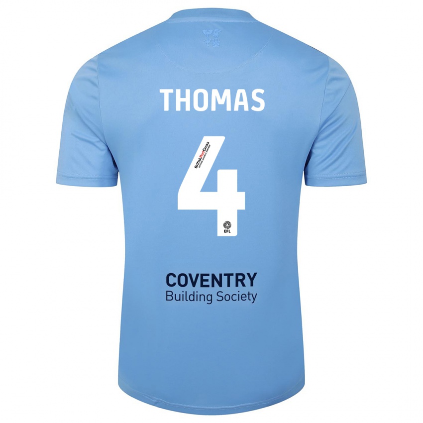 Heren Bobby Thomas #4 Hemelsblauw Thuisshirt Thuistenue 2023/24 T-Shirt
