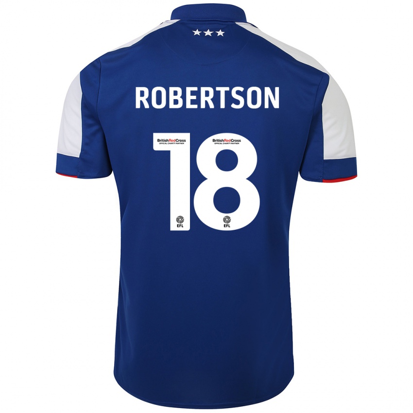 Heren Kyra Robertson #18 Blauw Thuisshirt Thuistenue 2023/24 T-Shirt