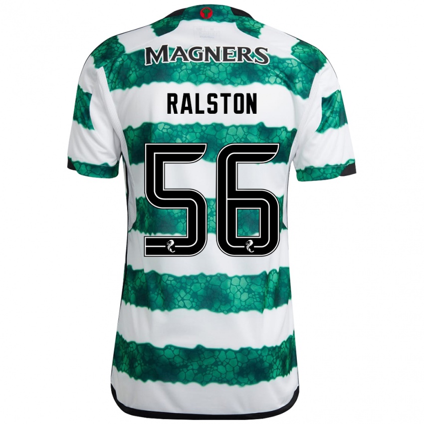 Heren Anthony Ralston #56 Groente Thuisshirt Thuistenue 2023/24 T-Shirt