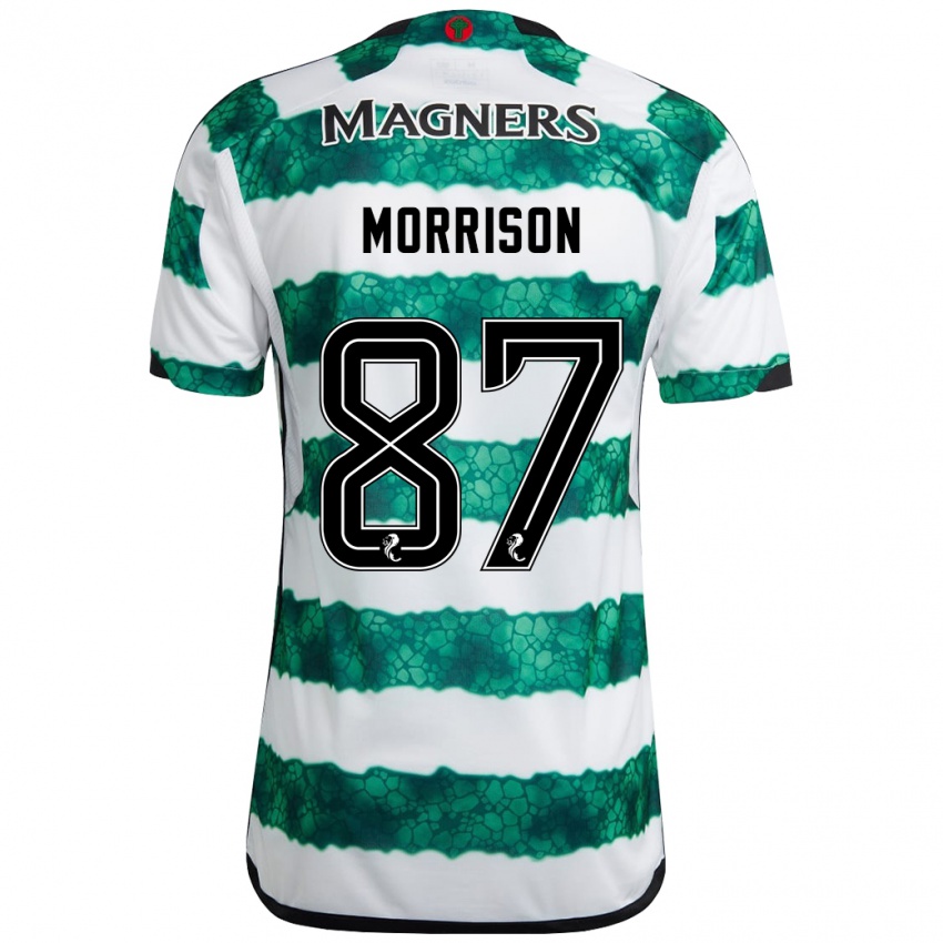 Heren Joe Morrison #87 Groente Thuisshirt Thuistenue 2023/24 T-Shirt