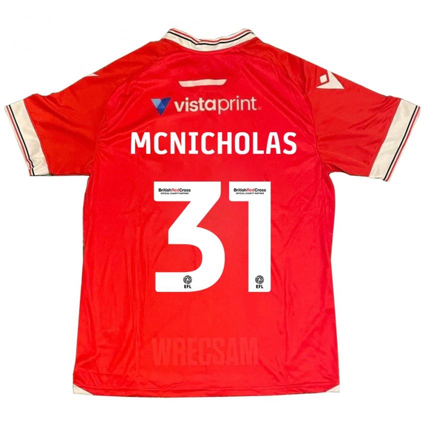 Heren Luke Mcnicholas #31 Rood Thuisshirt Thuistenue 2023/24 T-Shirt
