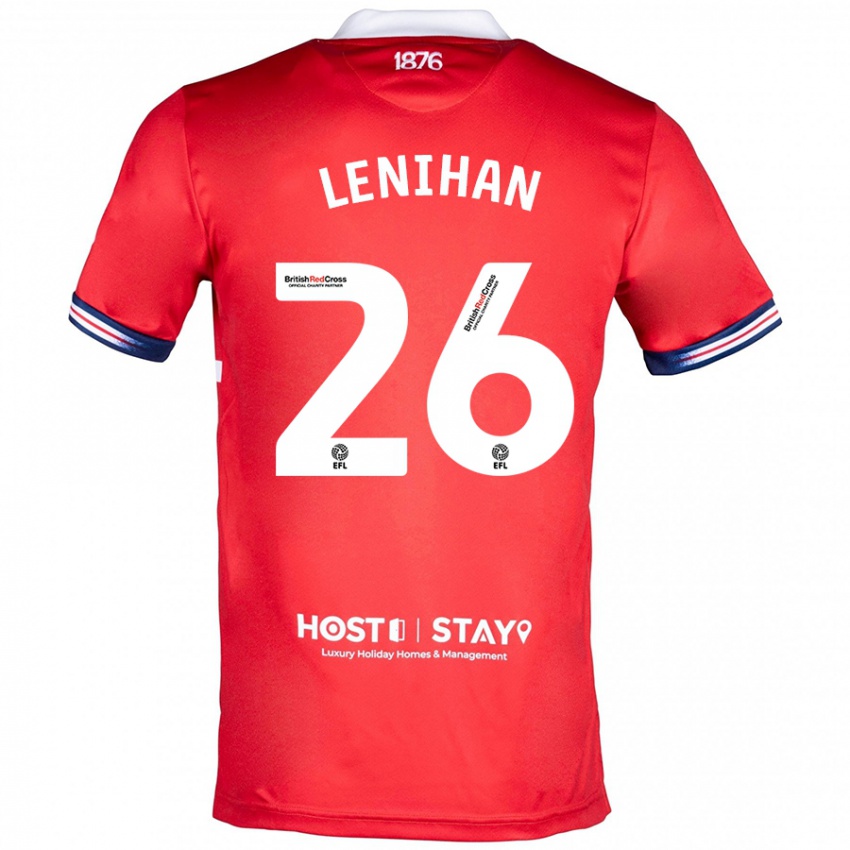 Heren Darragh Lenihan #26 Rood Thuisshirt Thuistenue 2023/24 T-Shirt