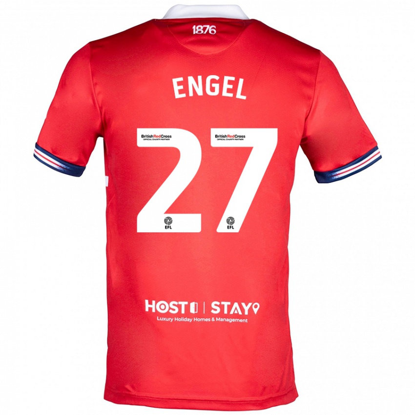 Heren Lukas Engel #27 Rood Thuisshirt Thuistenue 2023/24 T-Shirt