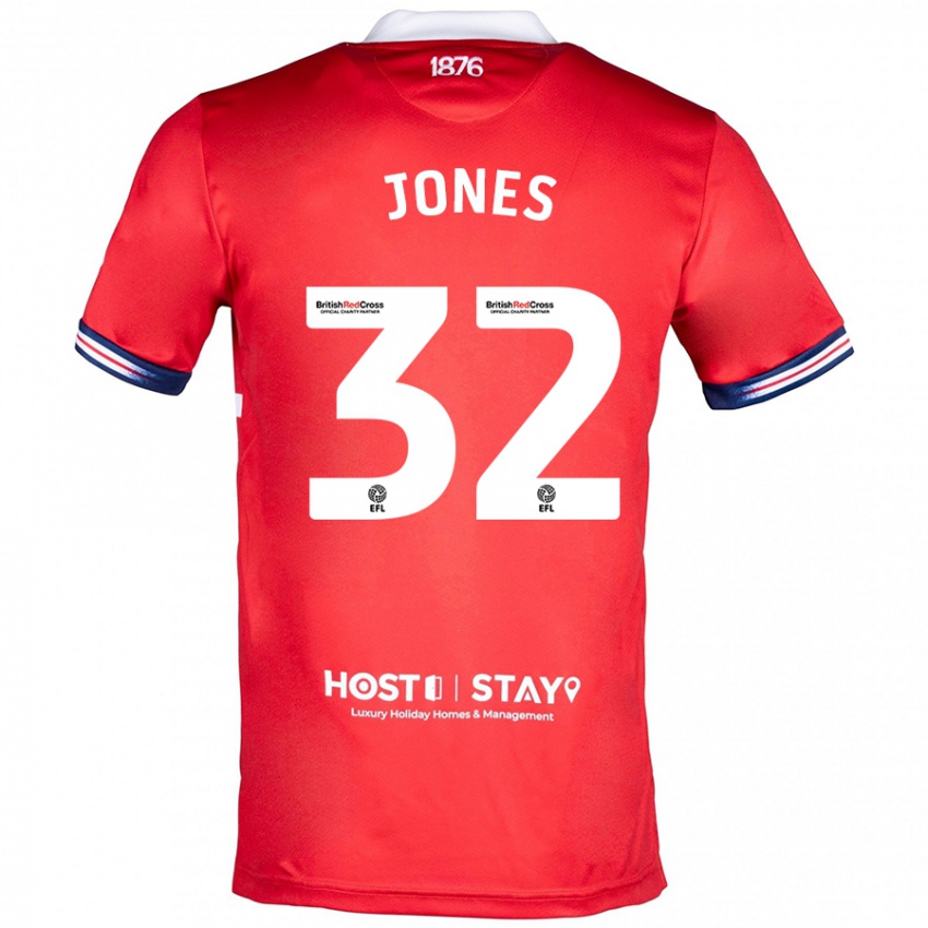 Heren Jamie Jones #32 Rood Thuisshirt Thuistenue 2023/24 T-Shirt