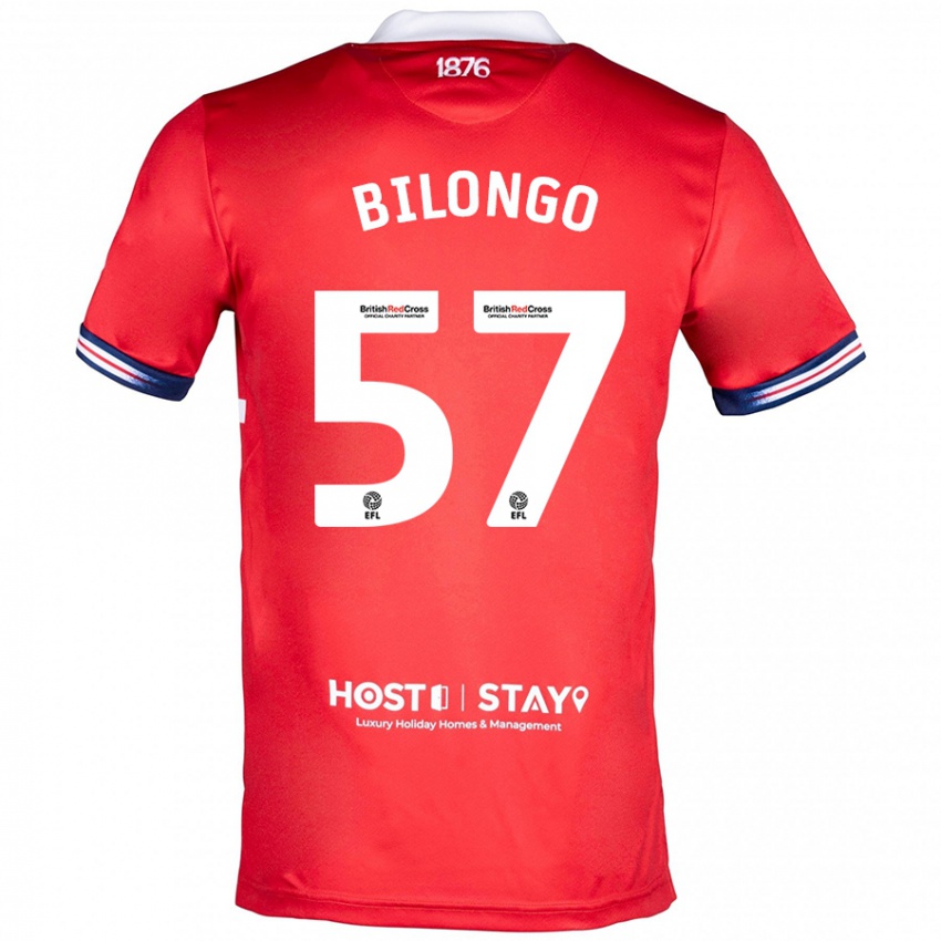 Heren Bryant Bilongo #57 Rood Thuisshirt Thuistenue 2023/24 T-Shirt