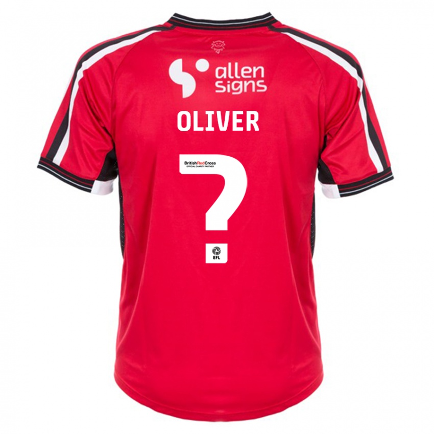 Heren Denny Oliver #0 Rood Thuisshirt Thuistenue 2023/24 T-Shirt