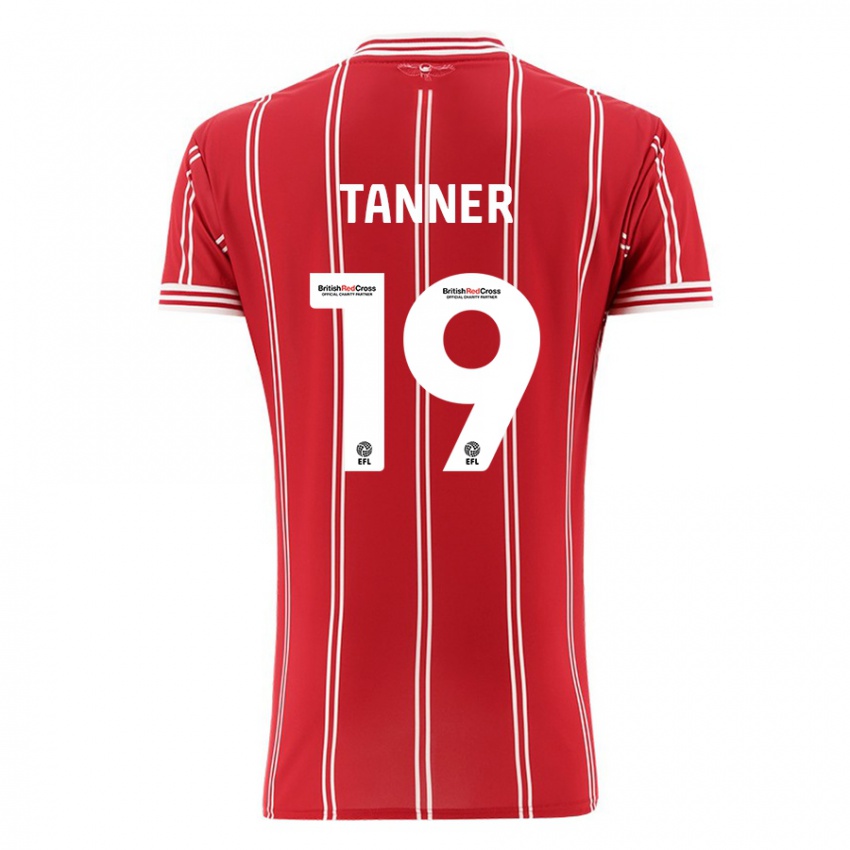 Heren George Tanner #19 Rood Thuisshirt Thuistenue 2023/24 T-Shirt