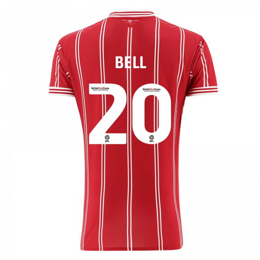Heren Sam Bell #20 Rood Thuisshirt Thuistenue 2023/24 T-Shirt