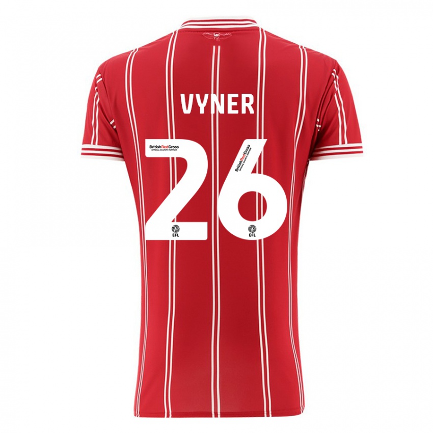 Heren Zak Vyner #26 Rood Thuisshirt Thuistenue 2023/24 T-Shirt