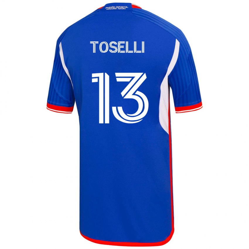 Heren Cristopher Toselli #13 Blauw Thuisshirt Thuistenue 2023/24 T-Shirt