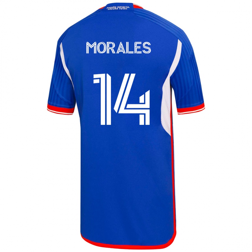 Heren Marcelo Morales #14 Blauw Thuisshirt Thuistenue 2023/24 T-Shirt