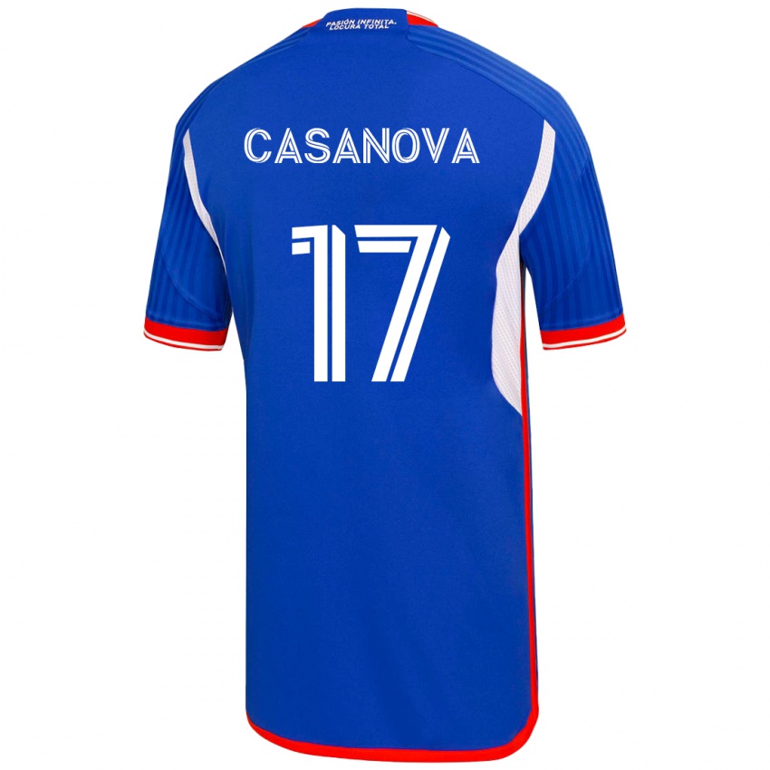 Heren Luis Casanova #17 Blauw Thuisshirt Thuistenue 2023/24 T-Shirt