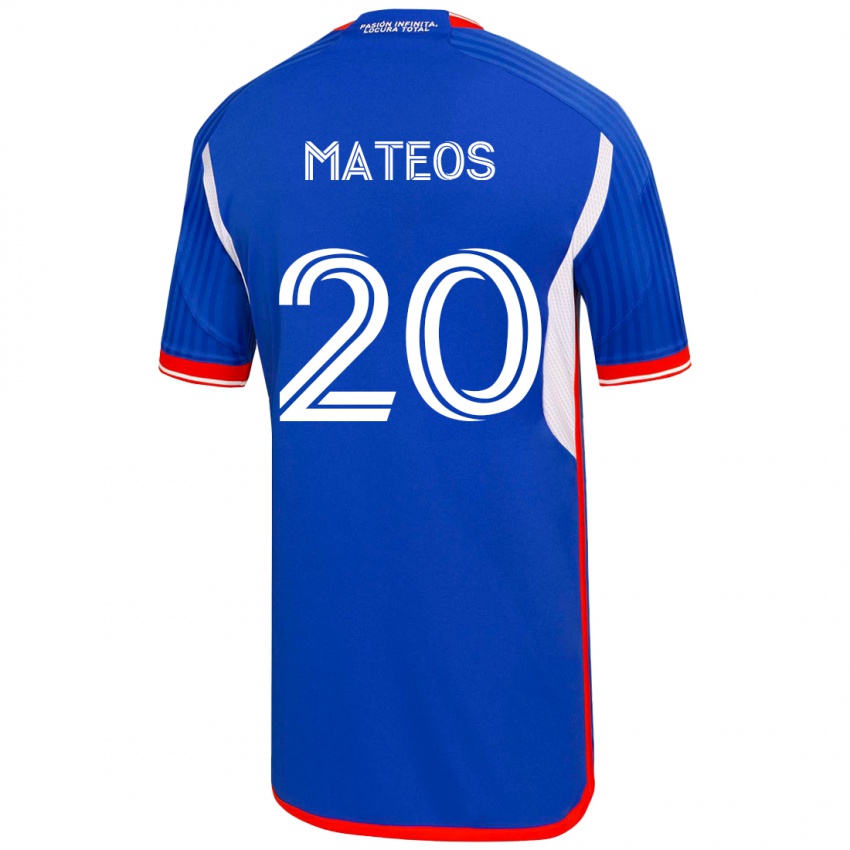 Heren Federico Mateos #20 Blauw Thuisshirt Thuistenue 2023/24 T-Shirt