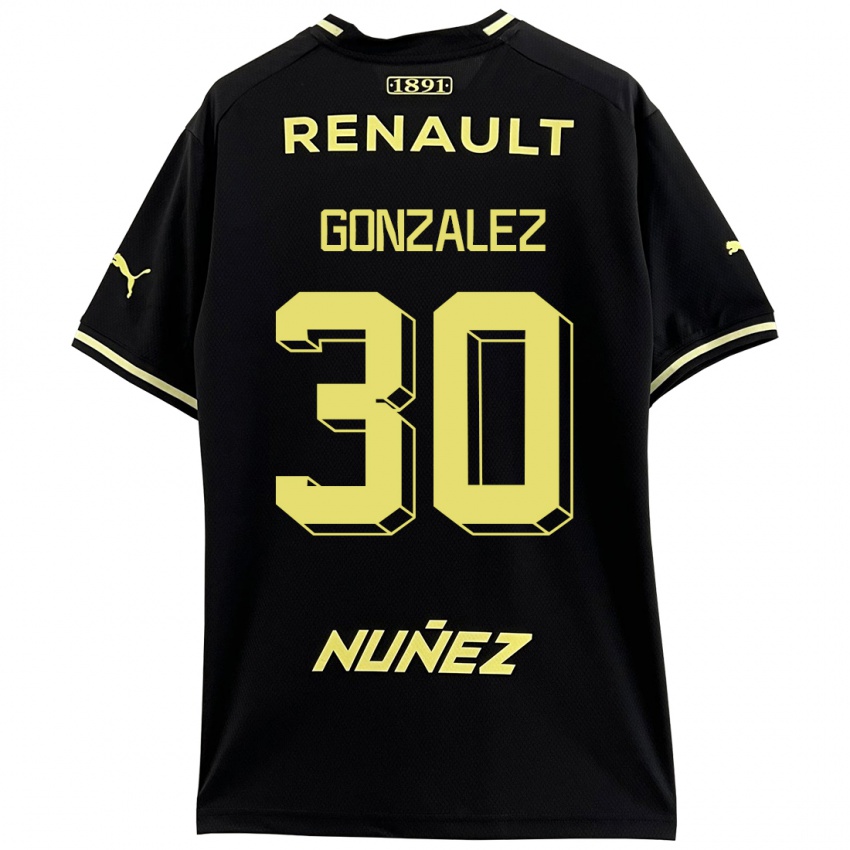 Heren Ángel González #30 Zwart Uitshirt Uittenue 2023/24 T-Shirt