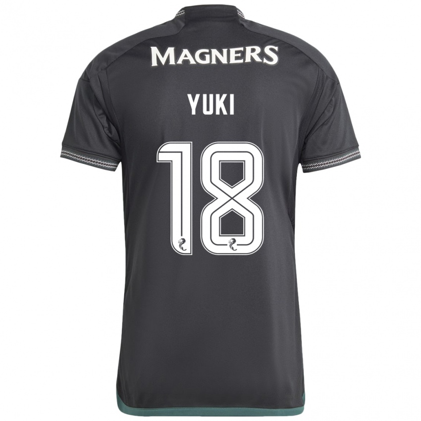 Heren Yuki Kobayashi #18 Zwart Uitshirt Uittenue 2023/24 T-Shirt