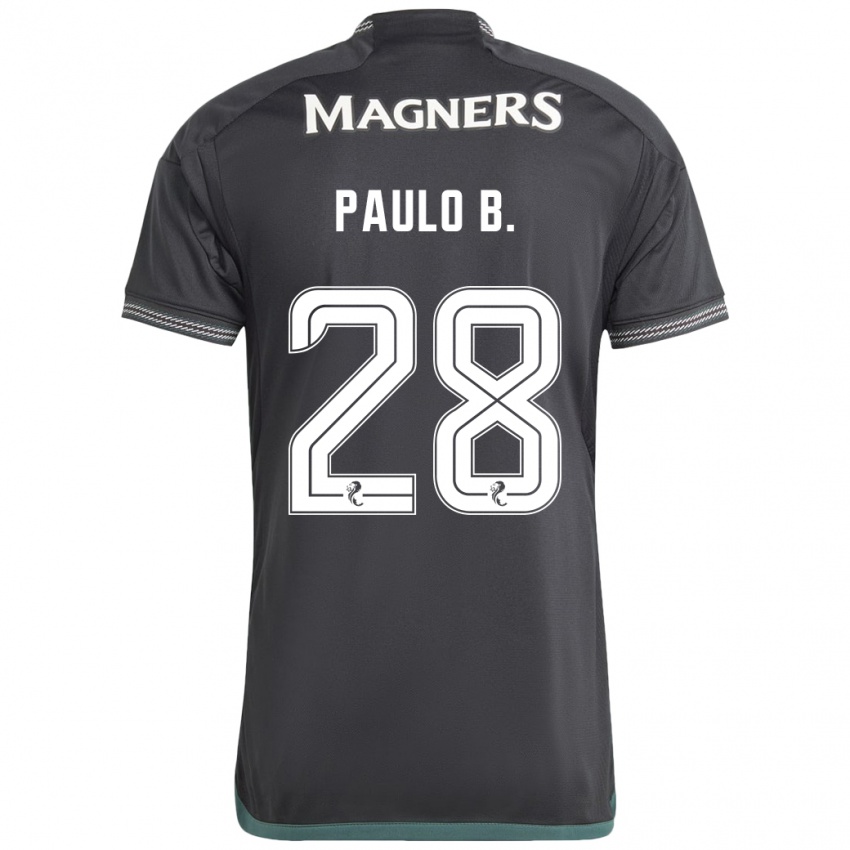 Heren Paulo Bernardo #28 Zwart Uitshirt Uittenue 2023/24 T-Shirt