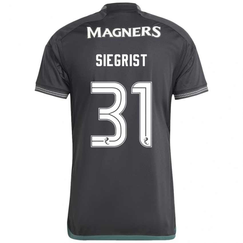 Heren Benjamin Siegrist #31 Zwart Uitshirt Uittenue 2023/24 T-Shirt