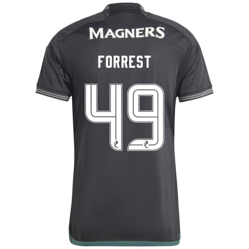 Heren James Forrest #49 Zwart Uitshirt Uittenue 2023/24 T-Shirt
