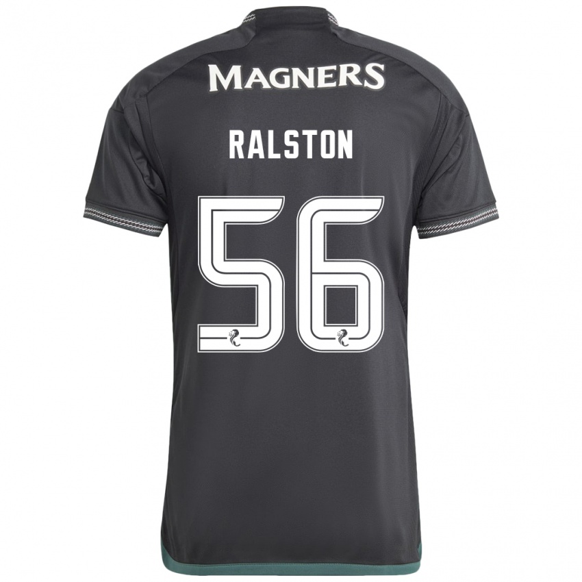 Heren Anthony Ralston #56 Zwart Uitshirt Uittenue 2023/24 T-Shirt