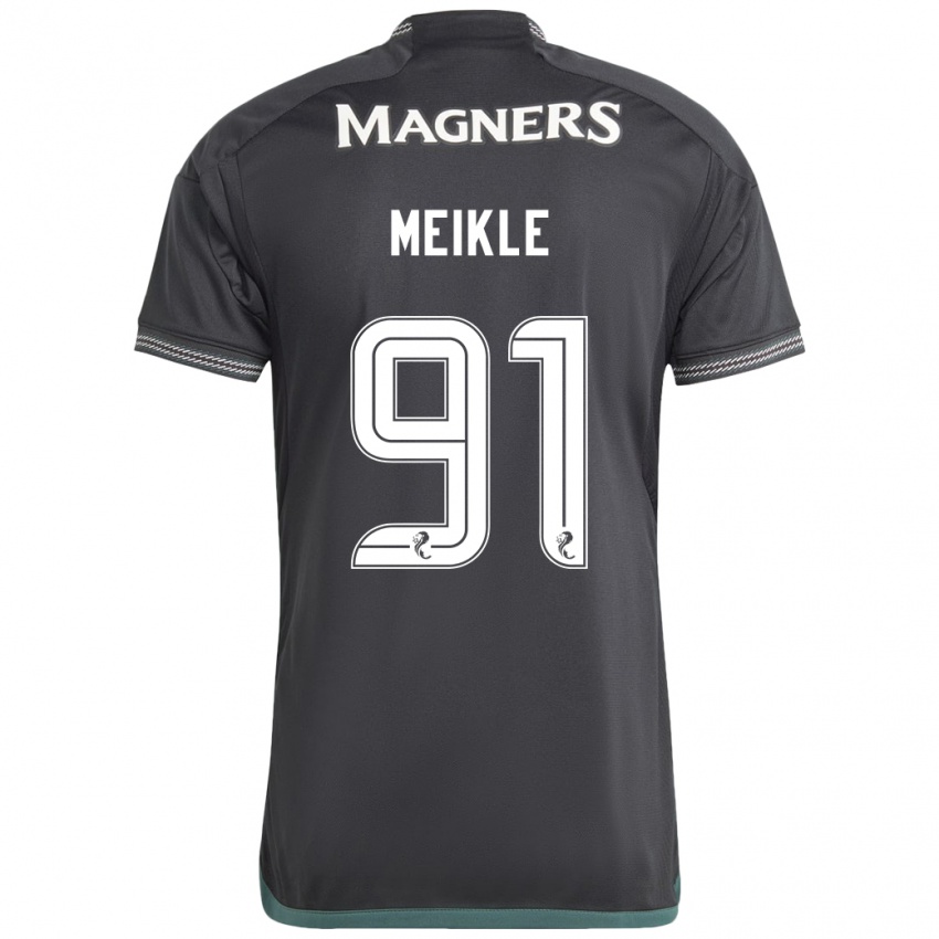 Heren Jamie Meikle #91 Zwart Uitshirt Uittenue 2023/24 T-Shirt