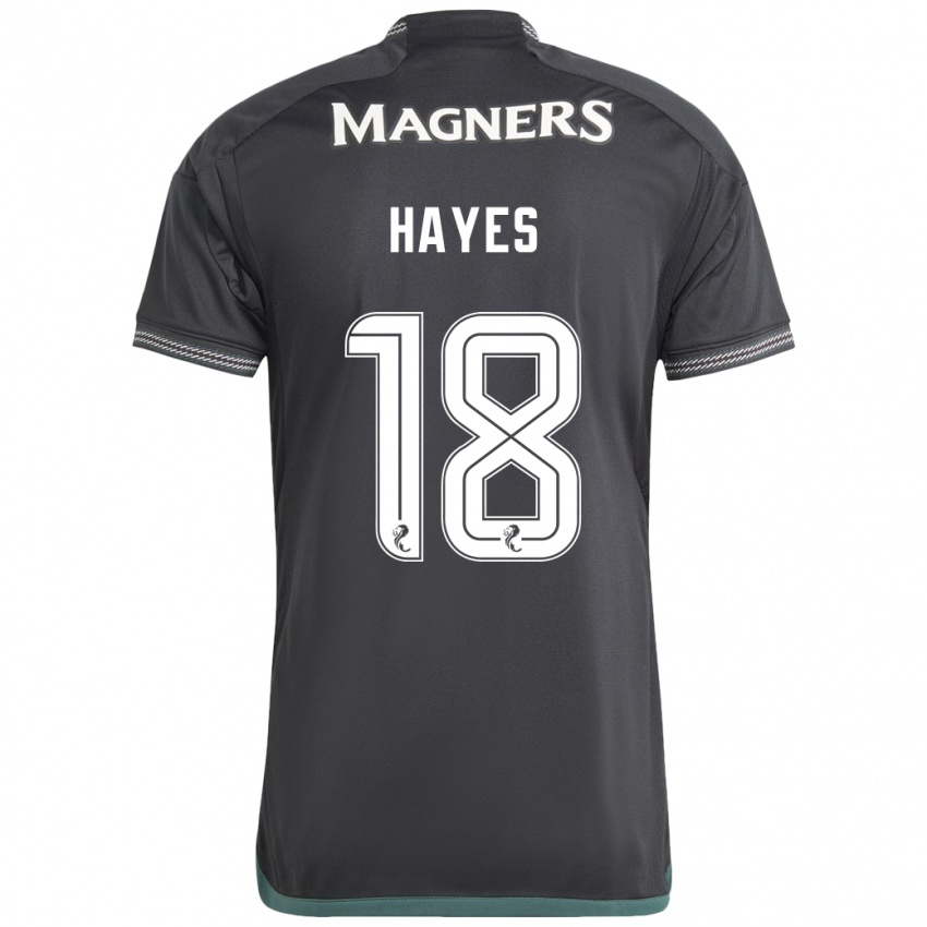 Heren Caitlin Hayes #18 Zwart Uitshirt Uittenue 2023/24 T-Shirt