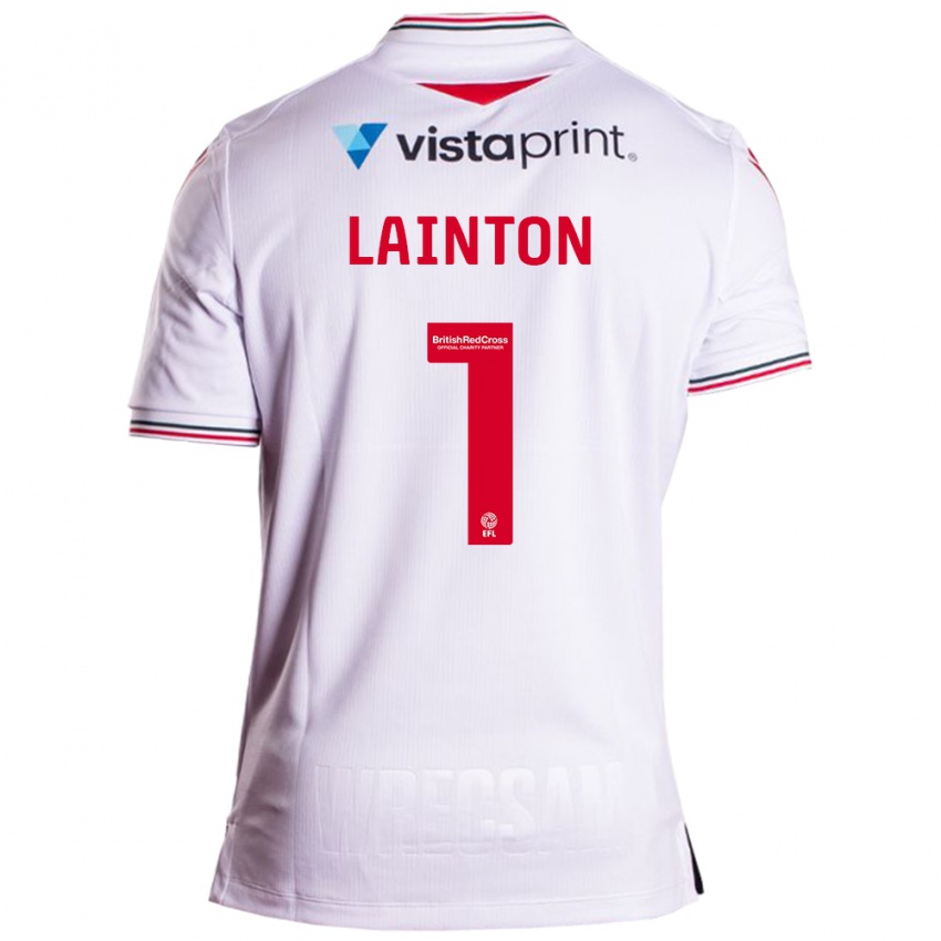 Heren Rob Lainton #1 Wit Uitshirt Uittenue 2023/24 T-Shirt