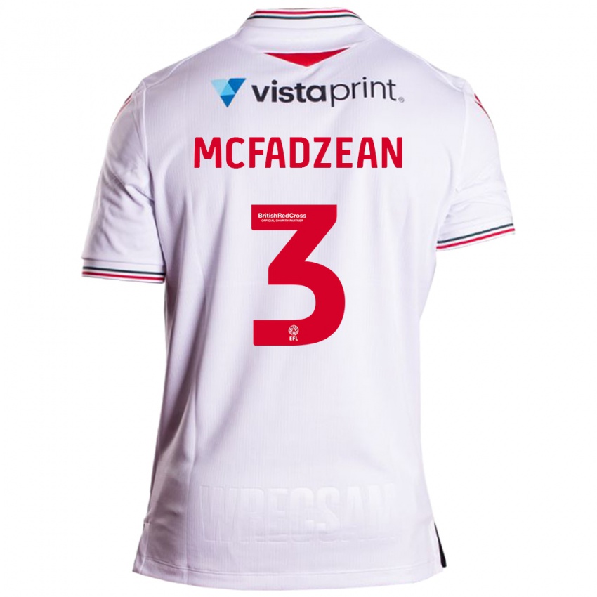 Heren Callum Mcfadzean #3 Wit Uitshirt Uittenue 2023/24 T-Shirt