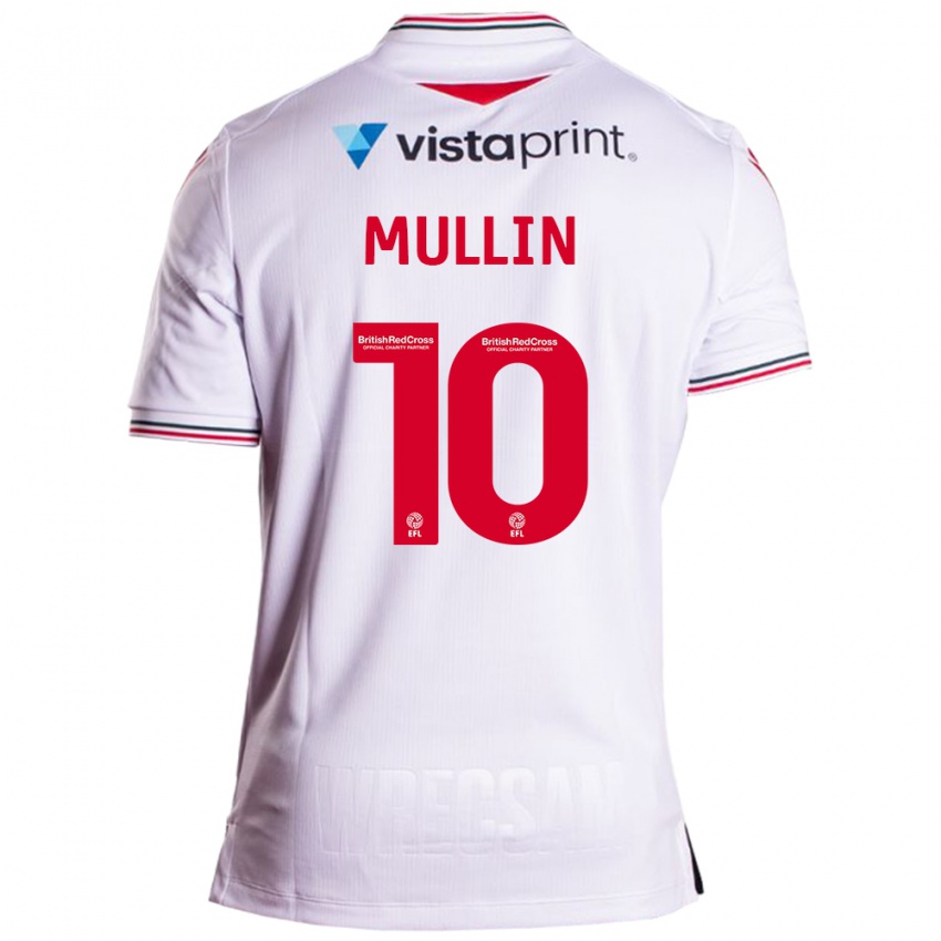 Heren Paul Mullin #10 Wit Uitshirt Uittenue 2023/24 T-Shirt