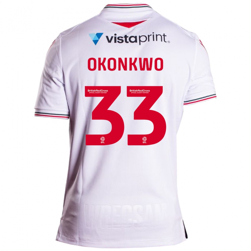 Heren Arthur Okonkwo #33 Wit Uitshirt Uittenue 2023/24 T-Shirt