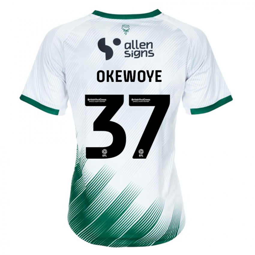 Heren Gbolahan Okewoye #37 Wit Uitshirt Uittenue 2023/24 T-Shirt