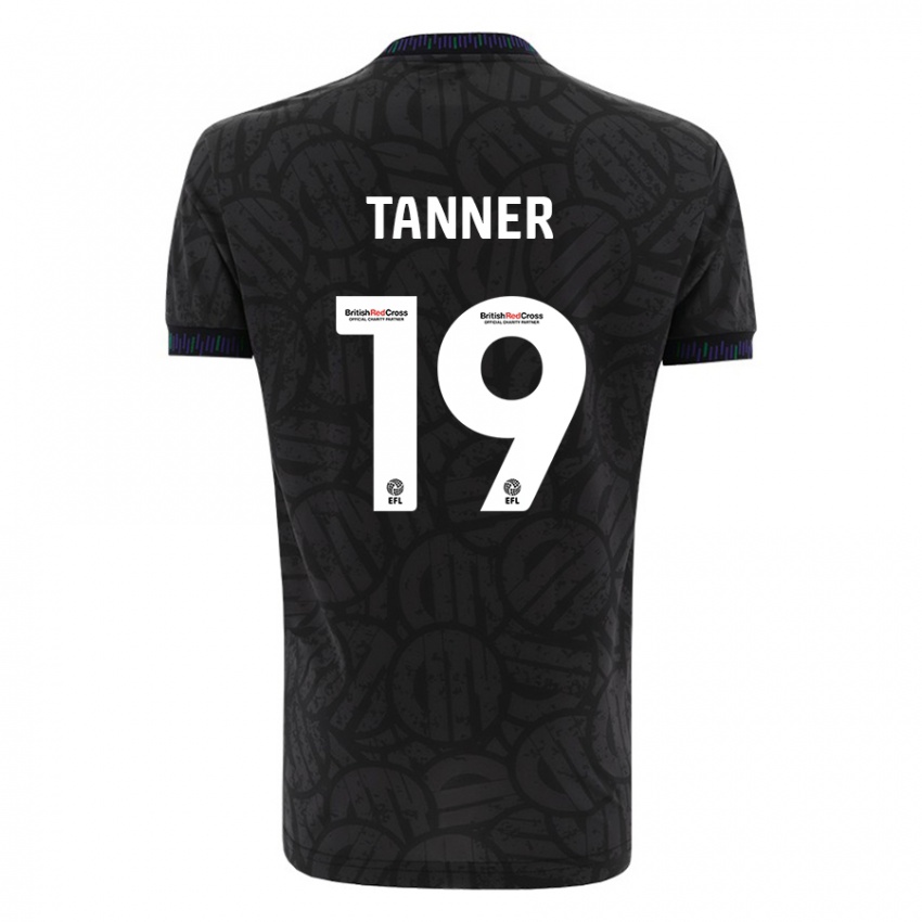 Heren George Tanner #19 Zwart Uitshirt Uittenue 2023/24 T-Shirt