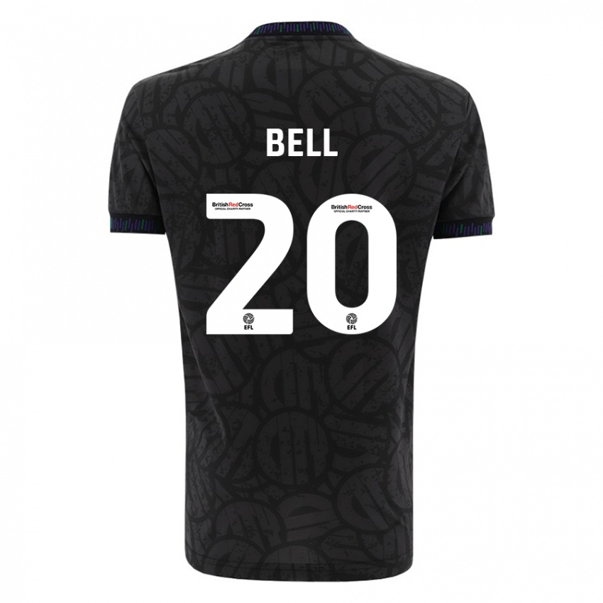 Heren Sam Bell #20 Zwart Uitshirt Uittenue 2023/24 T-Shirt