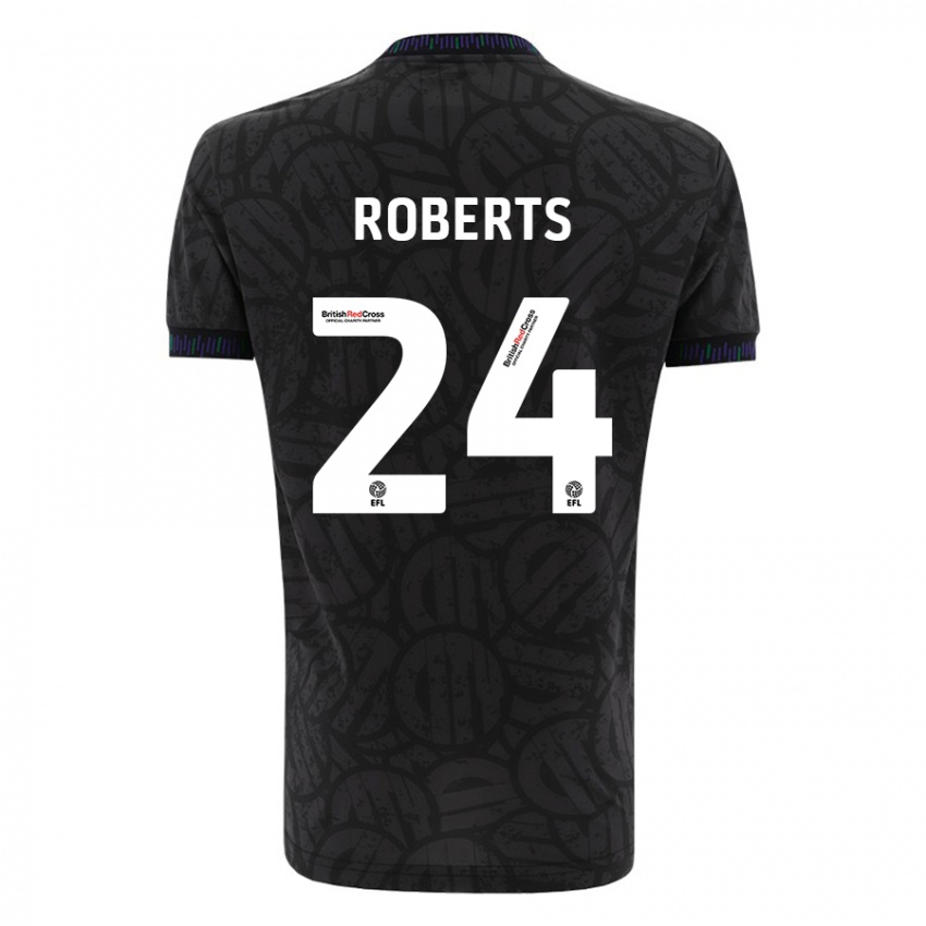 Heren Haydon Roberts #24 Zwart Uitshirt Uittenue 2023/24 T-Shirt