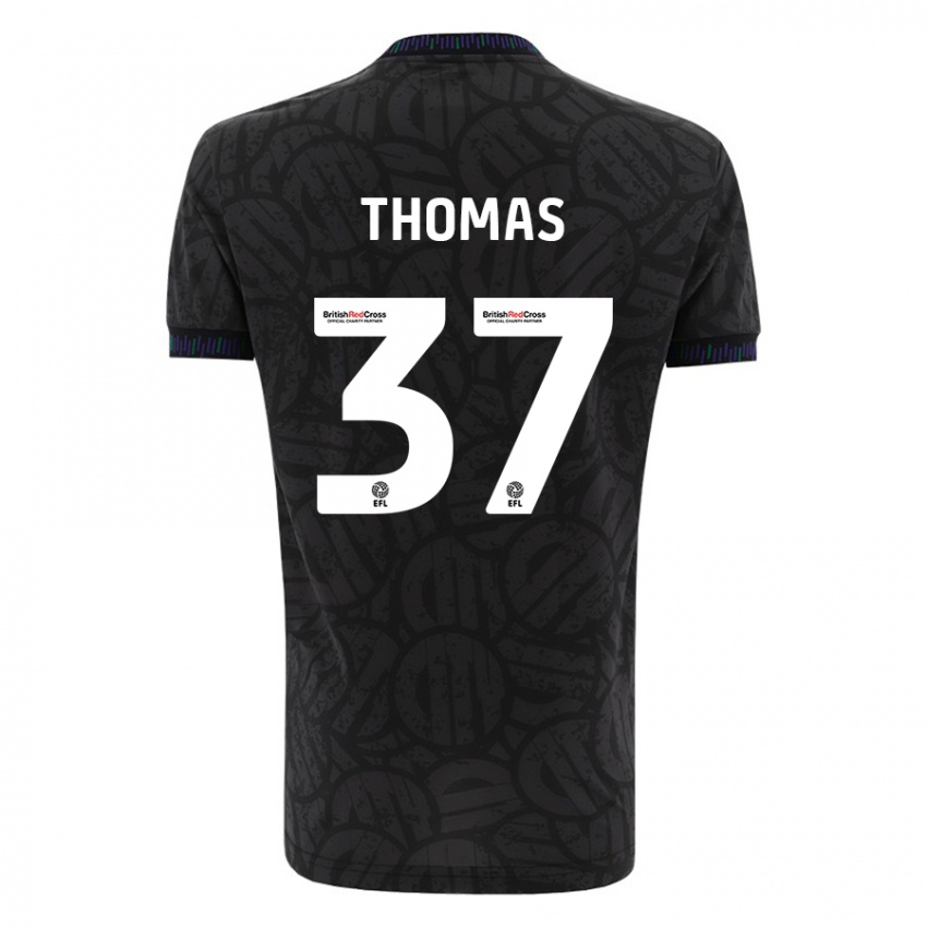 Heren Olly Thomas #37 Zwart Uitshirt Uittenue 2023/24 T-Shirt