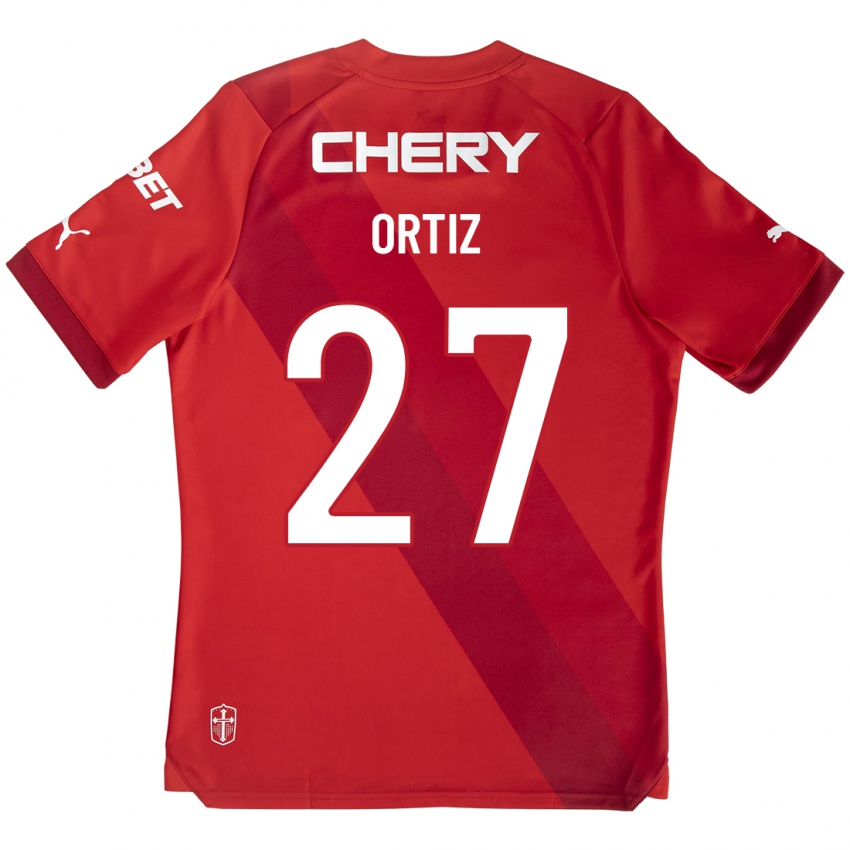 Heren Jorge Ortiz #27 Rood Uitshirt Uittenue 2023/24 T-Shirt