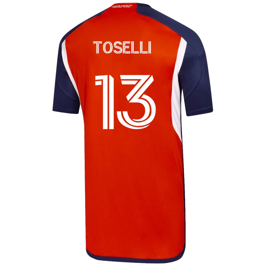 Heren Cristopher Toselli #13 Wit Uitshirt Uittenue 2023/24 T-Shirt