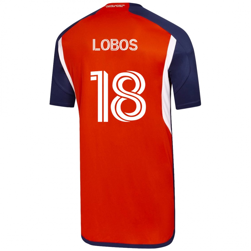 Heren Franco Lobos #18 Wit Uitshirt Uittenue 2023/24 T-Shirt