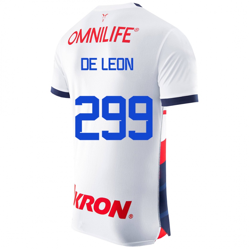 Heren Jared De León #299 Wit Uitshirt Uittenue 2023/24 T-Shirt
