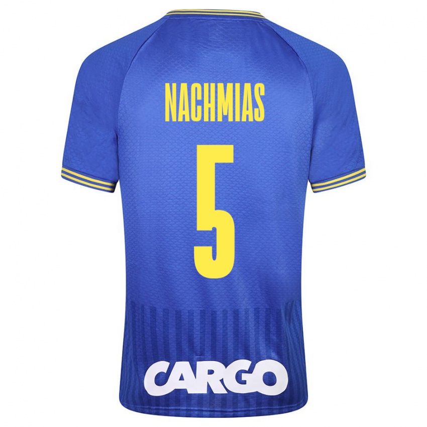 Heren Idan Nachmias #5 Blauw Uitshirt Uittenue 2023/24 T-Shirt