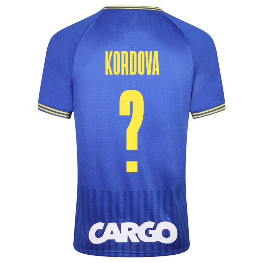 Heren Adir Kordova #0 Blauw Uitshirt Uittenue 2023/24 T-Shirt