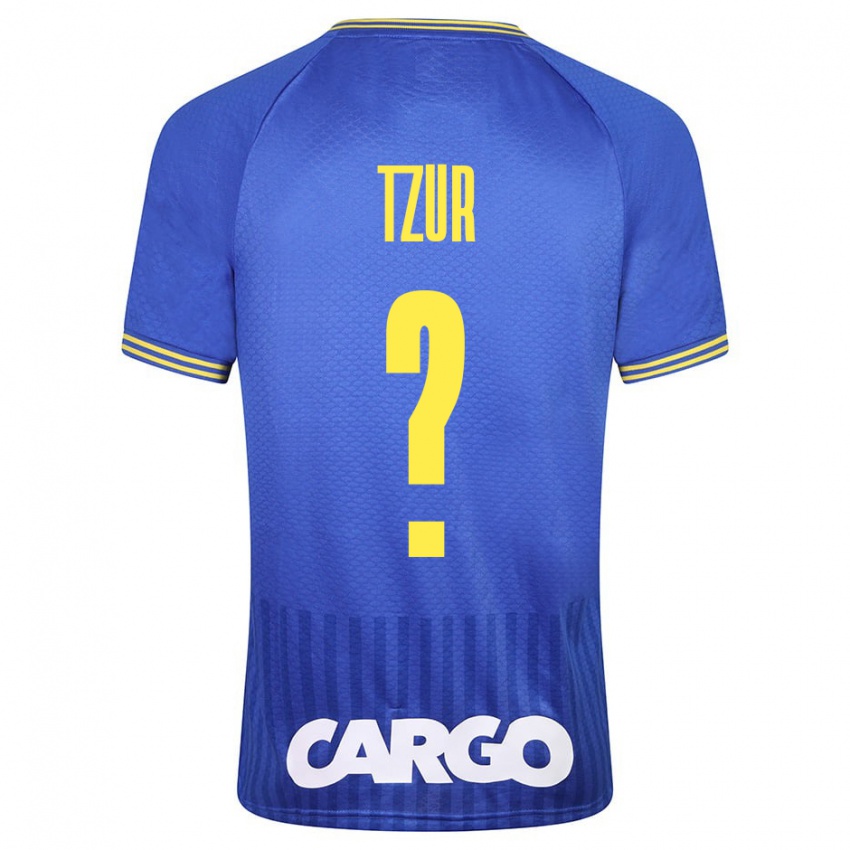Heren Amit Tzur #0 Blauw Uitshirt Uittenue 2023/24 T-Shirt