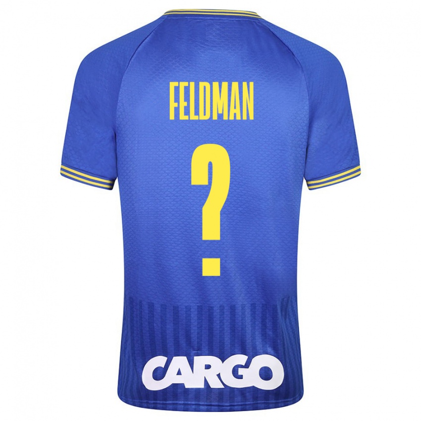 Heren Ron Feldman #0 Blauw Uitshirt Uittenue 2023/24 T-Shirt