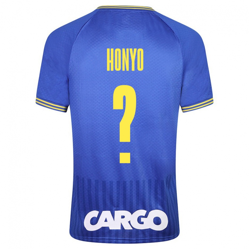 Heren Yoav Honyo #0 Blauw Uitshirt Uittenue 2023/24 T-Shirt