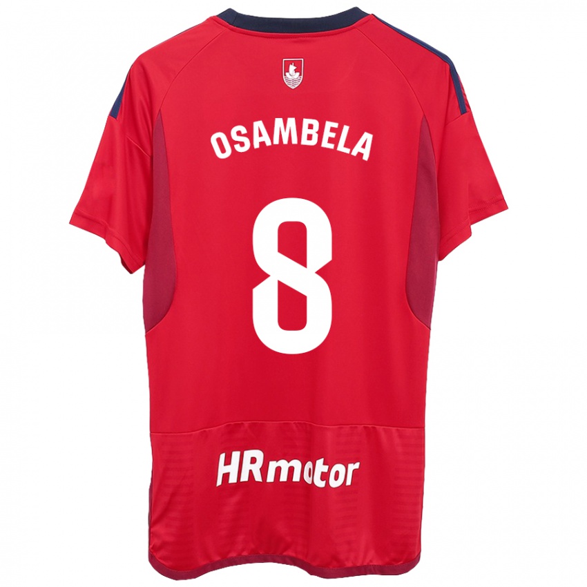 Dames Asier Osambela #8 Rood Thuisshirt Thuistenue 2023/24 T-Shirt