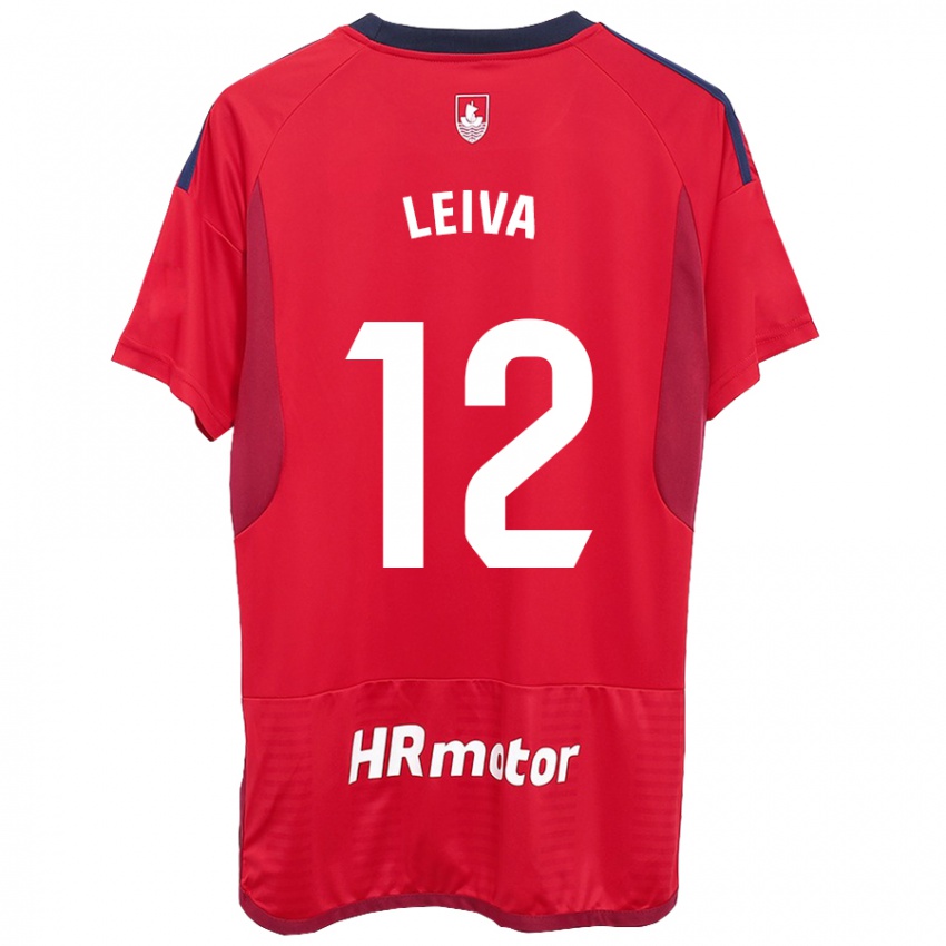 Dames Álvaro Leiva #12 Rood Thuisshirt Thuistenue 2023/24 T-Shirt