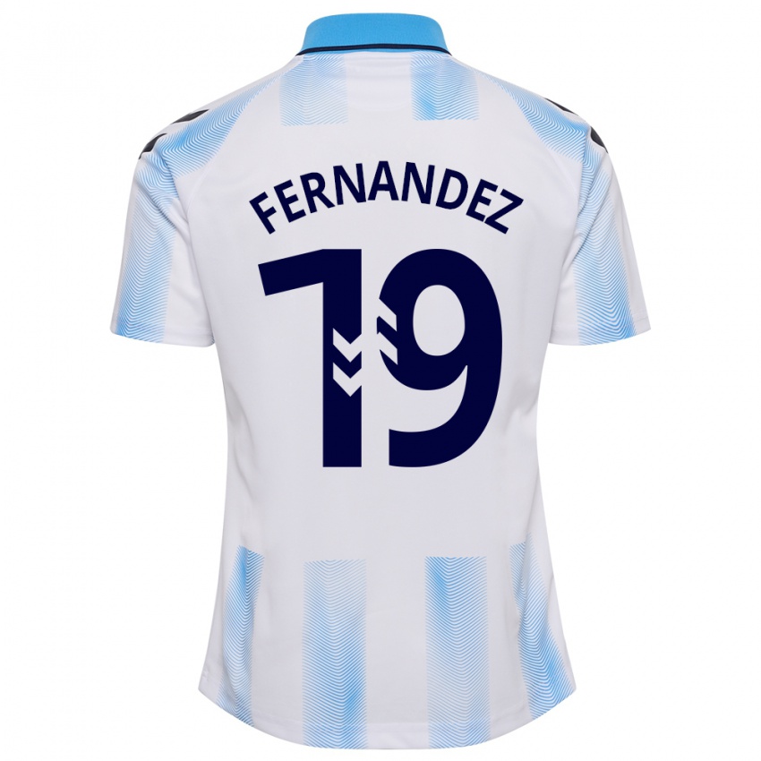 Dames Roberto Fernández #19 Wit Blauw Thuisshirt Thuistenue 2023/24 T-Shirt