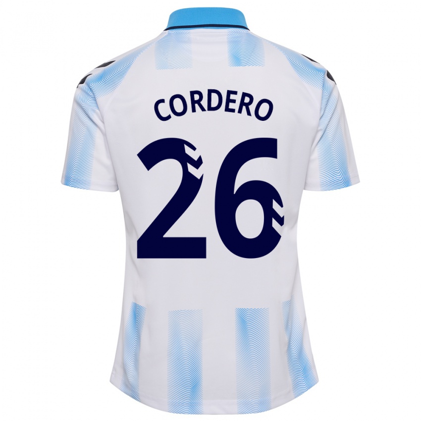 Dames Antonio Cordero #26 Wit Blauw Thuisshirt Thuistenue 2023/24 T-Shirt