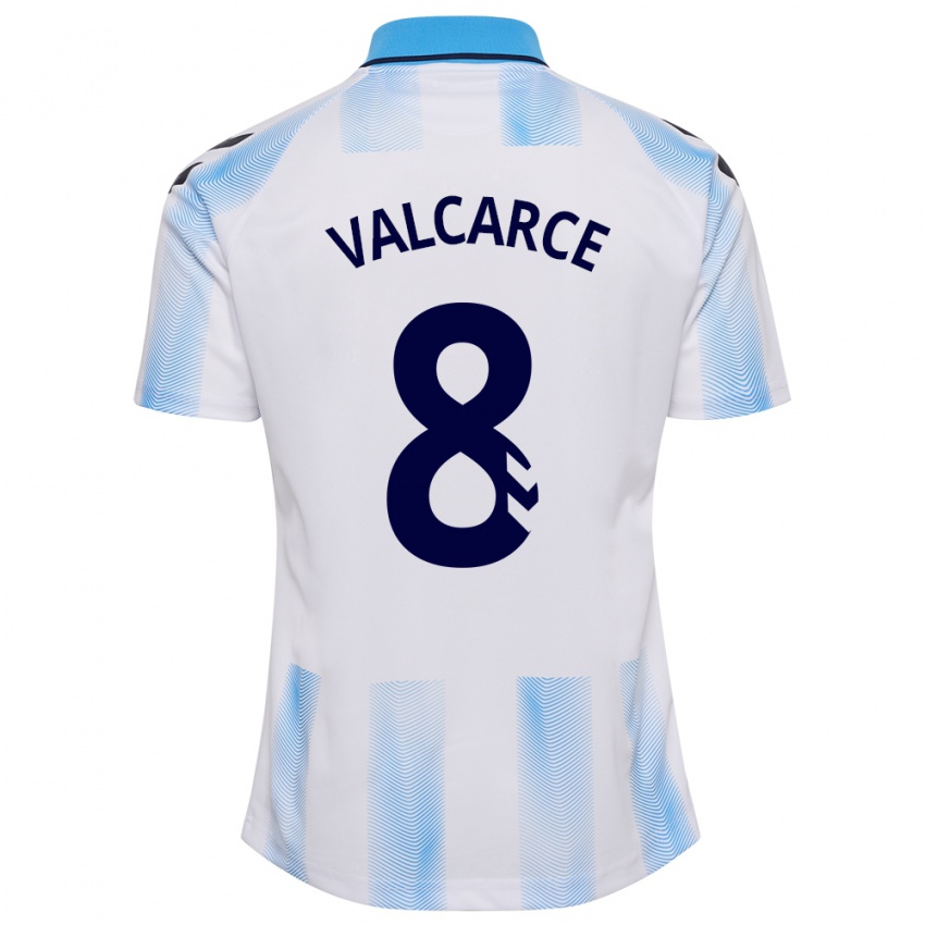 Dames Alejandro Valcarce #8 Wit Blauw Thuisshirt Thuistenue 2023/24 T-Shirt